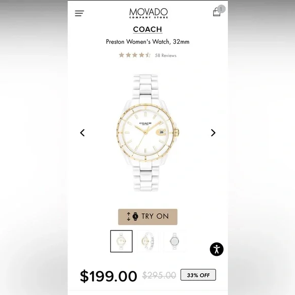 Coach Preston Women’s 32mm Watch - Picture 3 of 7